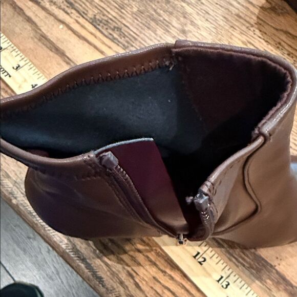 Franco Sarto Dark Brown Heeled Boots NWOT - Picture 8 of 13